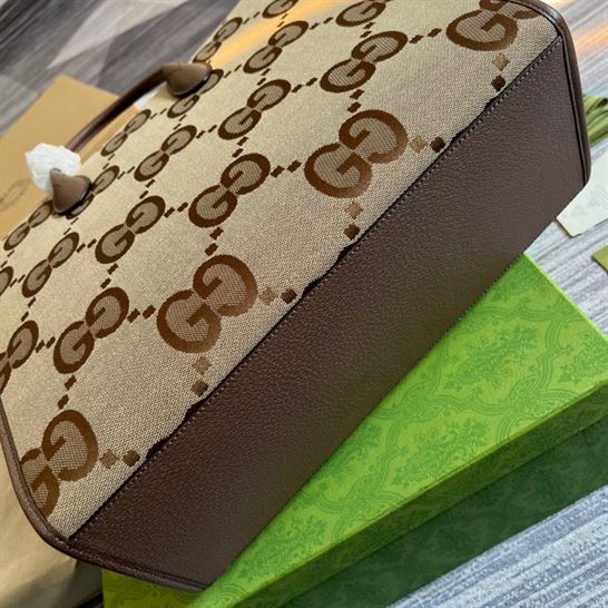 Tote bag with jumbo GG Camel and ebony - GB076