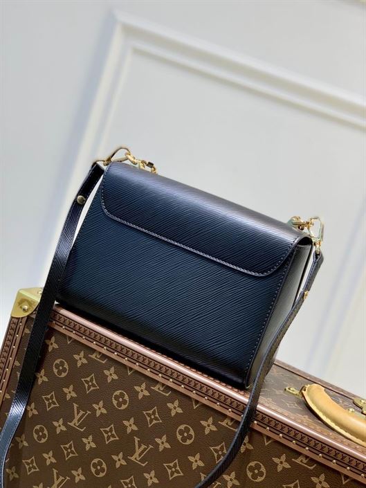 Twist MM handbag Black Epi grained leather - LB042
