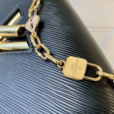 Twist MM handbag Black Epi grained leather - LB042