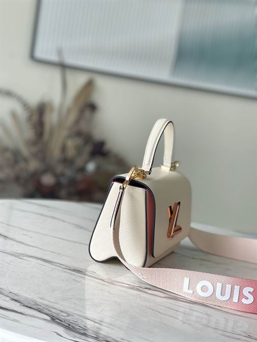 Twist PM handbag Quartz White Epi grained leather - LB041
