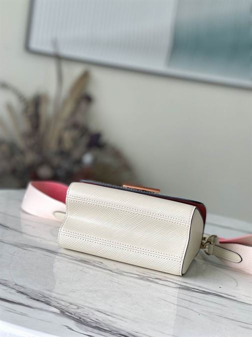Twist PM handbag Quartz White Epi grained leather - LB041