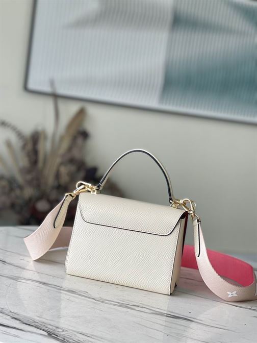Twist PM handbag Quartz White Epi grained leather - LB041