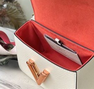 Twist PM handbag Quartz White Epi grained leather - LB041