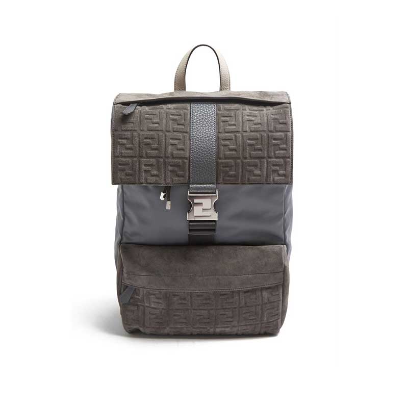 Fendiness backpack Dark grey suede - FB038