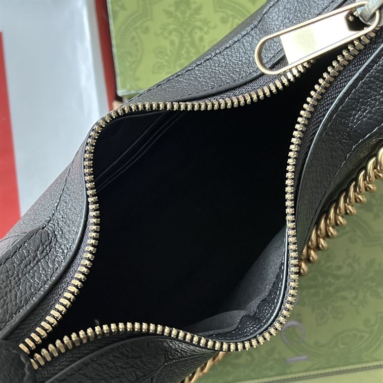 Aphrodite small shoulder bag Black soft leather - GB112