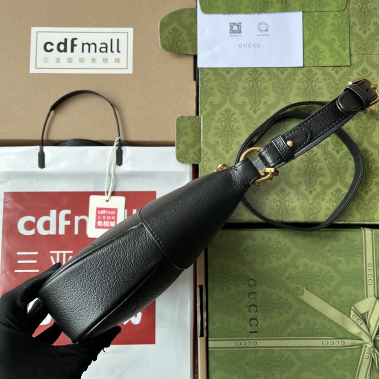 Aphrodite small shoulder bag Black soft leather - GB112