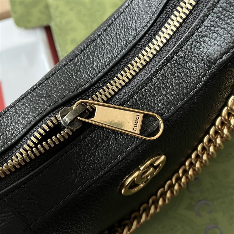 Aphrodite small shoulder bag Black soft leather - GB112