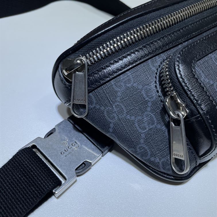 Belt bag with Interlocking G Black leather details - GB145