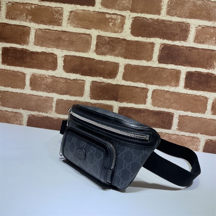 Belt bag with Interlocking G Black leather details - GB145
