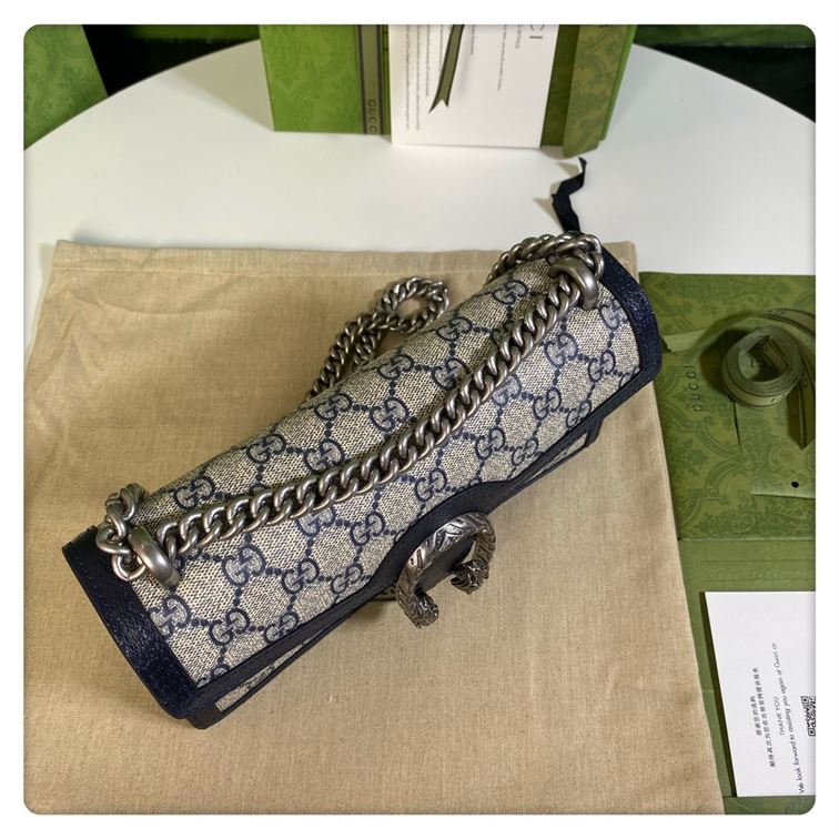 Dionysus GG small shoulder bag Beige and blue GG Supreme canvas - GB097