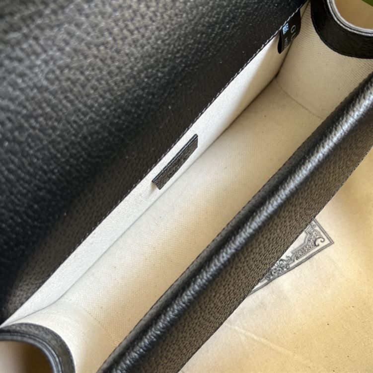 Dionysus GG small shoulder bag Black and ivory GG denim jacquard - GB096