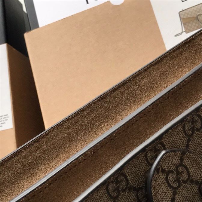 Dionysus GG small shoulder bag with taupe suede detail - GB170