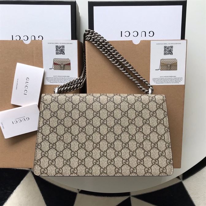 Dionysus GG small shoulder bag with taupe suede detail - GB170