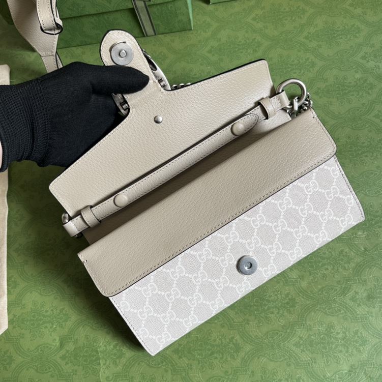 Dionysus small shoulder bag Beige and white GG Supreme canvas - GB102