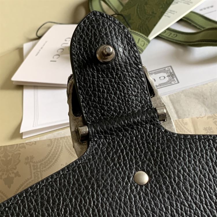 Dionysus small shoulder bag Black metal-free tanned leather - GB101