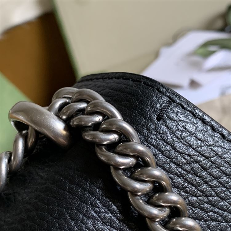 Dionysus small shoulder bag Black metal-free tanned leather - GB101