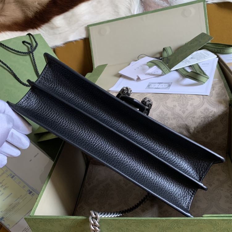 Dionysus small shoulder bag Black metal-free tanned leather - GB101