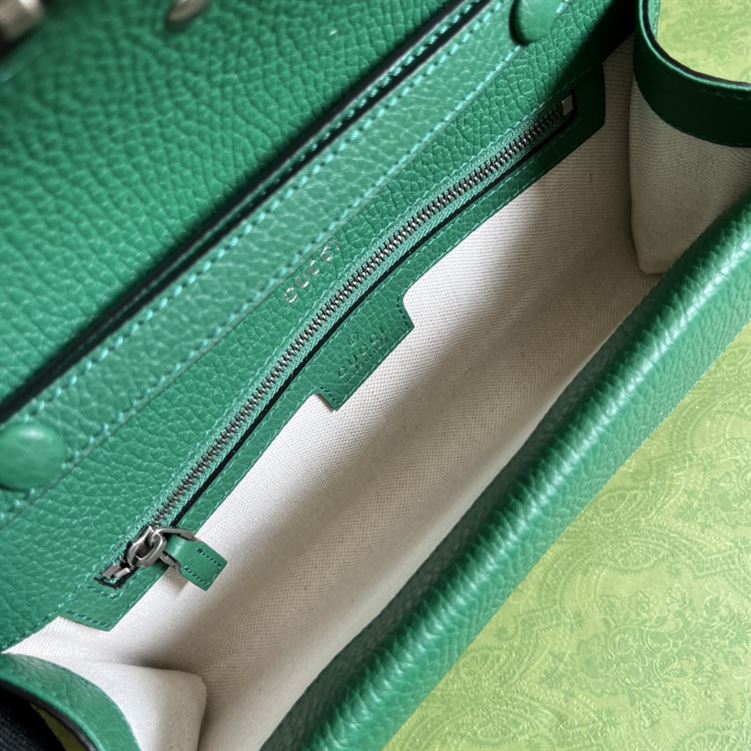 Dionysus small shoulder bag Green leather - GB098