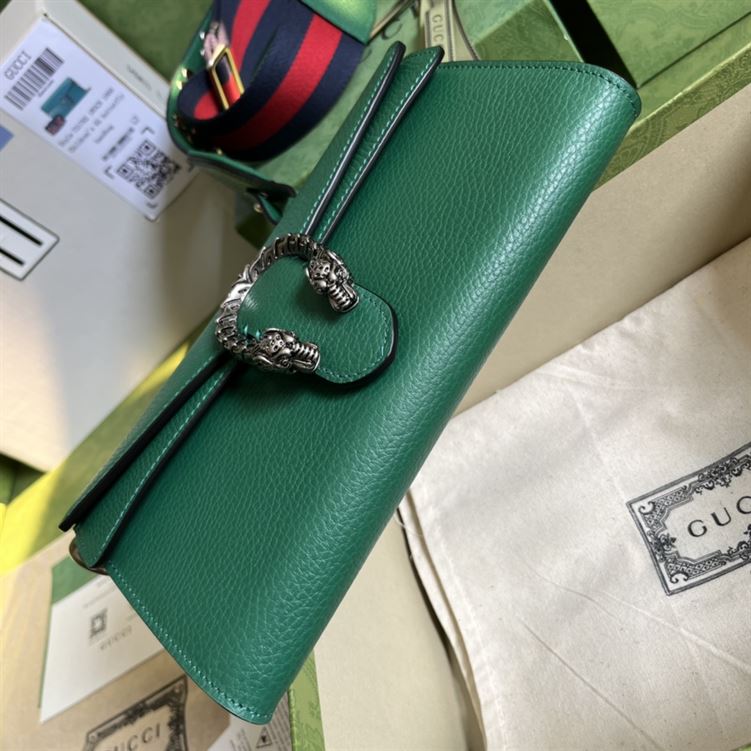 Dionysus small shoulder bag Green leather - GB098