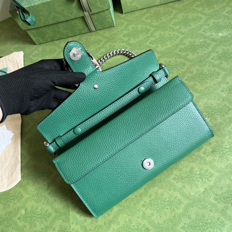 Dionysus small shoulder bag Green leather - GB098