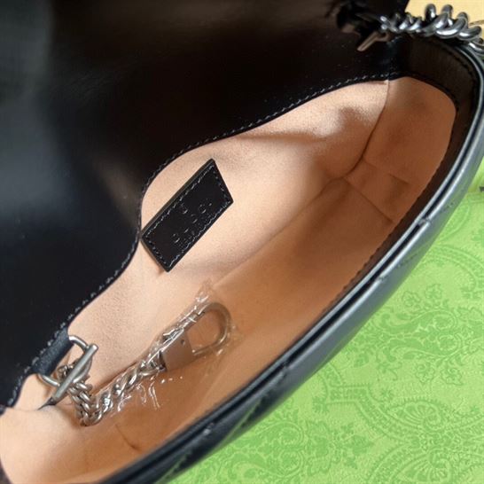 GG Marmont belt bag Black chevron matelassé leather - GB155