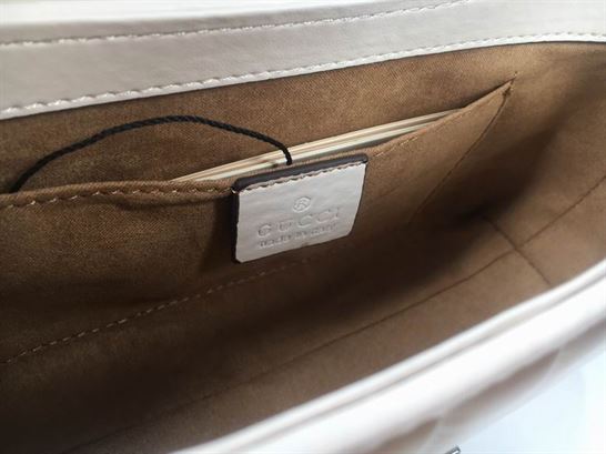 GG Marmont small shoulder bag White matelassé leather - GB151