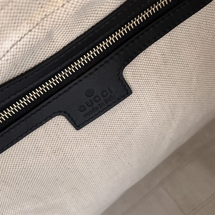 G*u*i attache large shoulder bag black leather - gb139