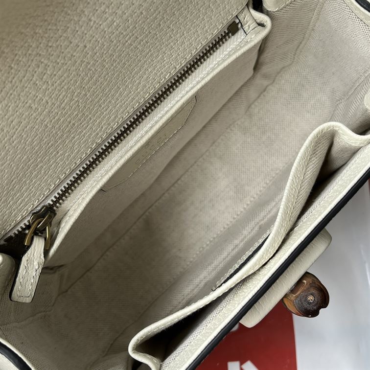 G*u*i bamboo 1947 jumbo gg small bag off-white and ivory - gb090