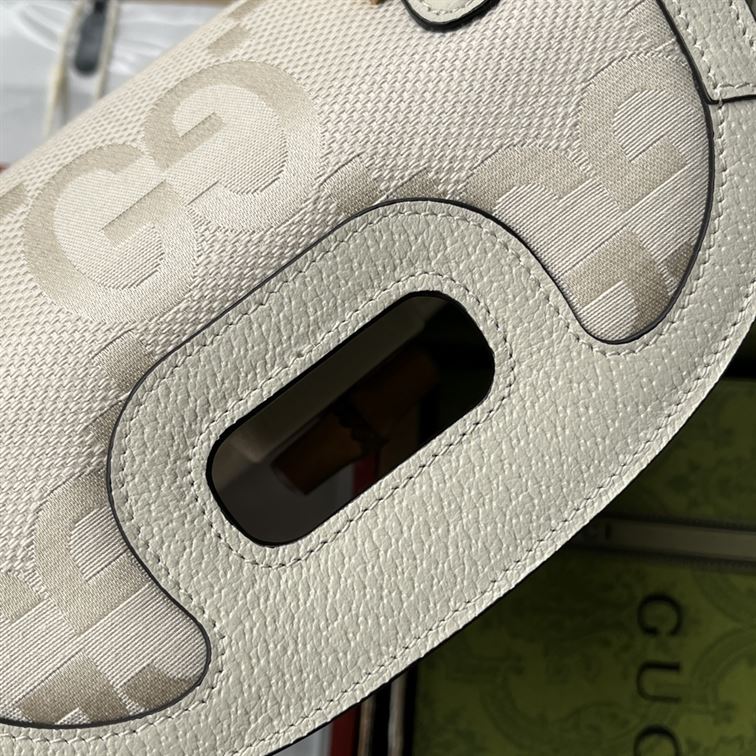 G*u*i bamboo 1947 jumbo gg small bag off-white and ivory - gb090