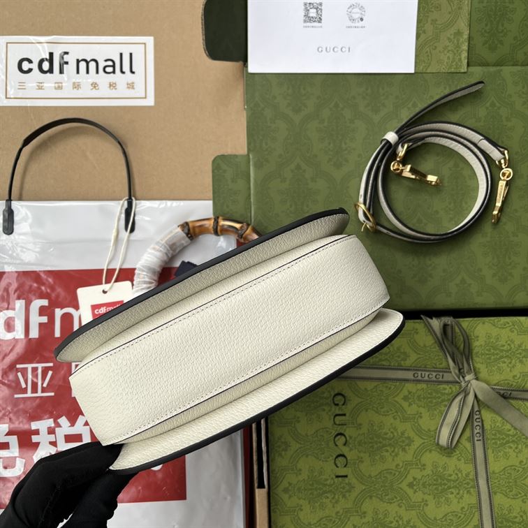 G*u*i bamboo 1947 jumbo gg small bag off-white and ivory - gb090