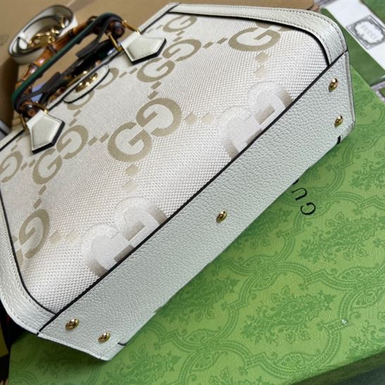 G*u*i diana jumbo gg small tote bag off-white and ivory - gb173