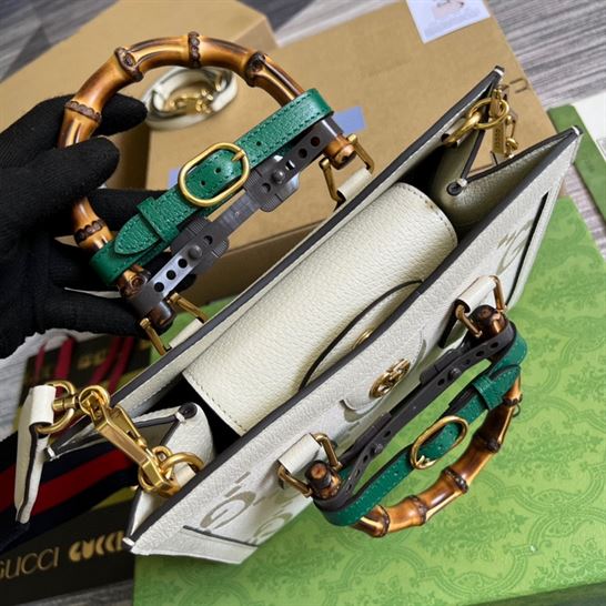 G*u*i diana jumbo gg small tote bag off-white and ivory - gb173