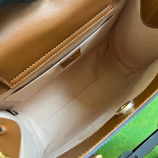 G*u*i diana medium top handle bag brown leather - gb089