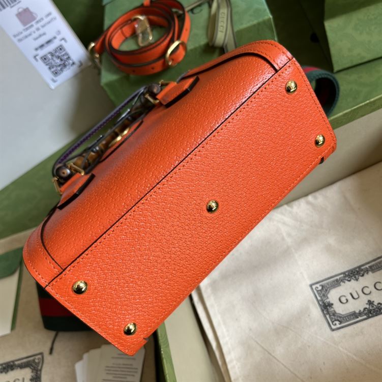 G*u*i diana mini tote bag orange leather - gb171