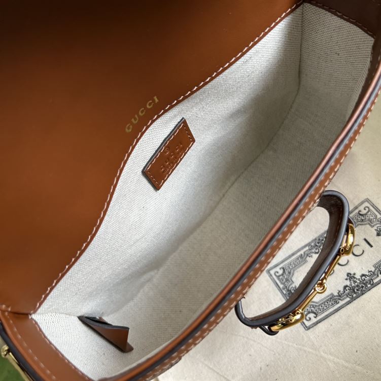 G*u*i horsebit 1955 gg mini bag camel ebony canvas with crystals - gb136