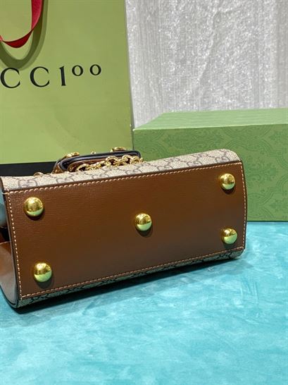 G*u*i horsebit 1955 mini bag light brown leather- gb122