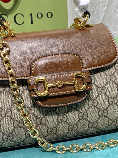 G*u*i horsebit 1955 mini bag light brown leather- gb122