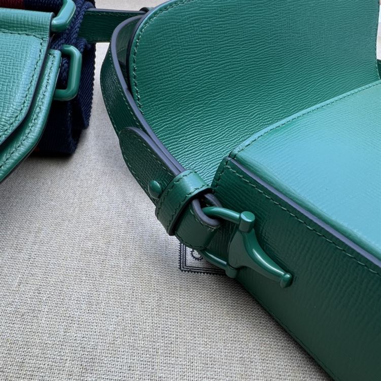 G*u*i horsebit 1955 small shoulder bag green leather - gb128