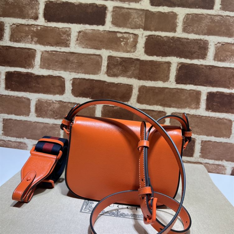 G*u*i horsebit 1955 small shoulder bag orange leather - gb127
