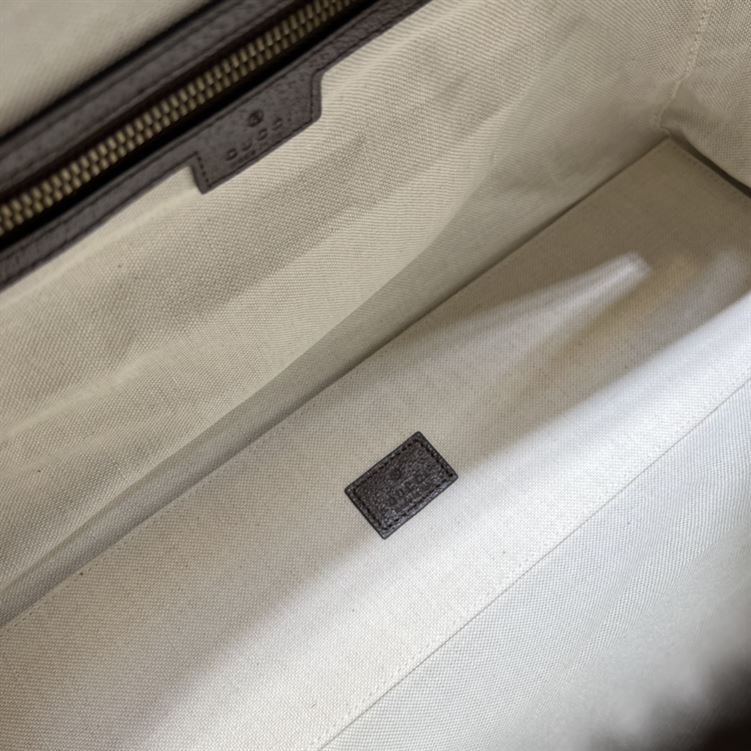 G*u*i savoy medium bowling bag beige and ebony canvas - gb129