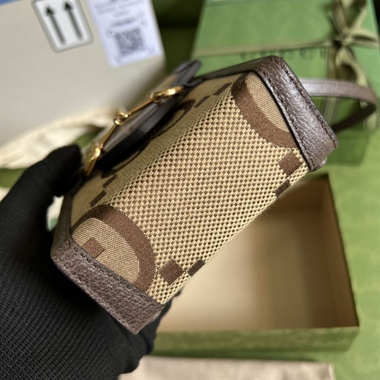 Jumbo GG mini bag Camel and ebony jumbo GG canvas - GB107