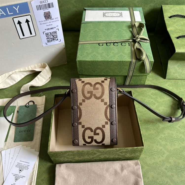 Jumbo GG mini bag Camel and ebony jumbo GG canvas - GB107