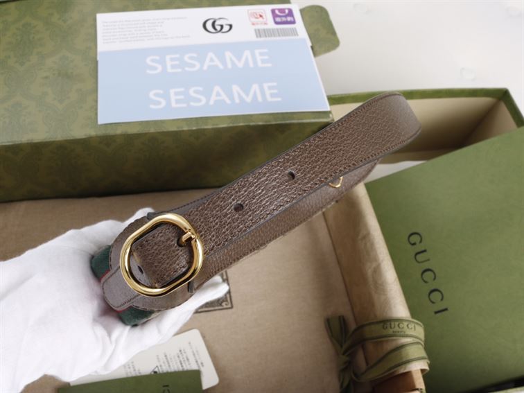 Ophidia GG mini bag with brown leather trim - GB130