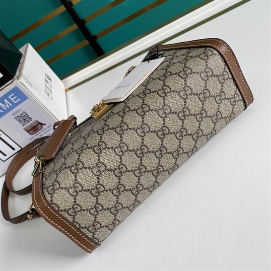 Padlock small GG shoulder bag brown leather detail - GB123