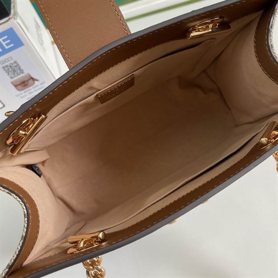 Padlock small GG shoulder bag brown leather detail - GB123
