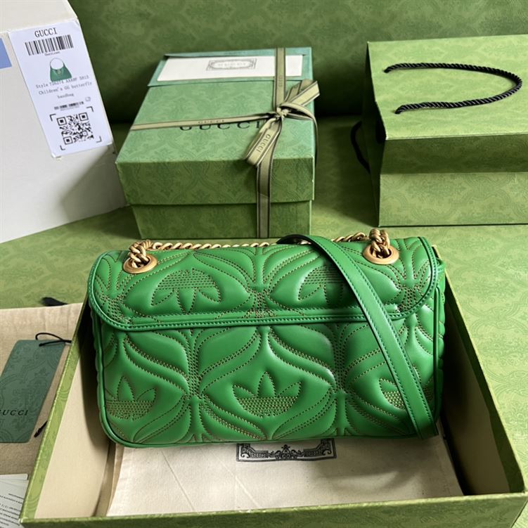 adidas x Gucci GG Marmont small shoulder bag Green and orange leather - GB094
