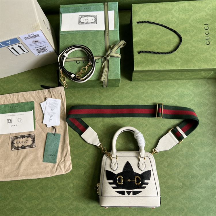 adidas x G*u*i horsebit 1955 mini bag white leather - gb103