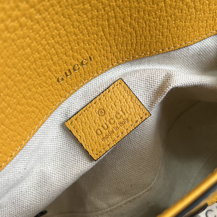 adidas x Gucci Horsebit 1955 mini bag Yellow and black leather - GB108