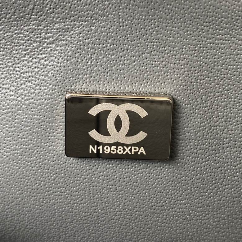 Chanel Lambskin Quilted Small Double Flap Grey - CB029