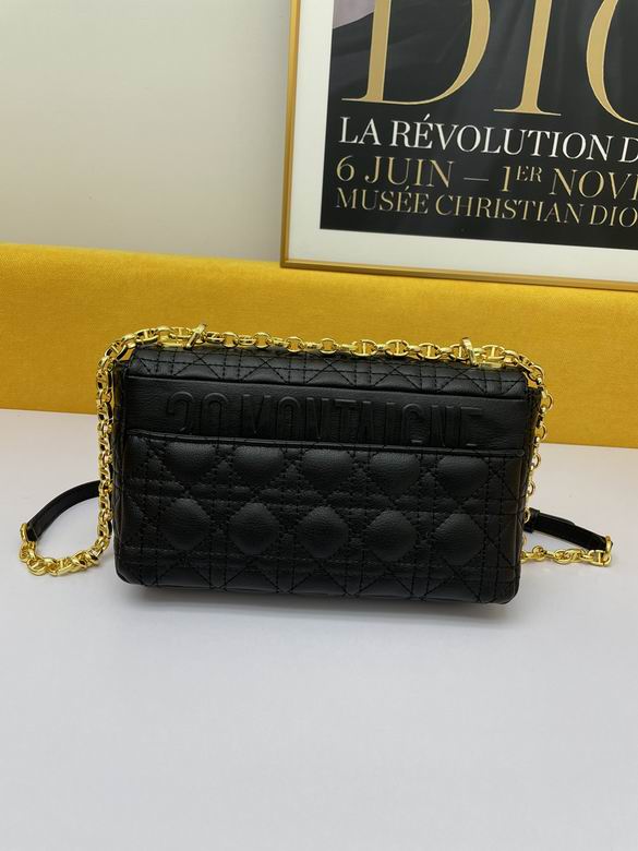 Medium Dior Caro Bag Black Supple Cannage Calfskin - DB068